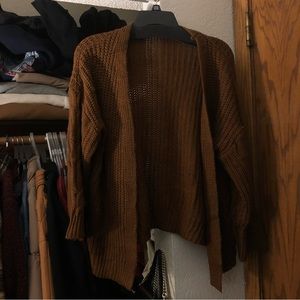 nwot brown knit cardigan